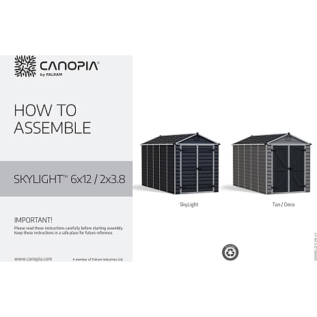 Skur Palram - Canopia Skylight 7,0 m2 - midnatsgrå