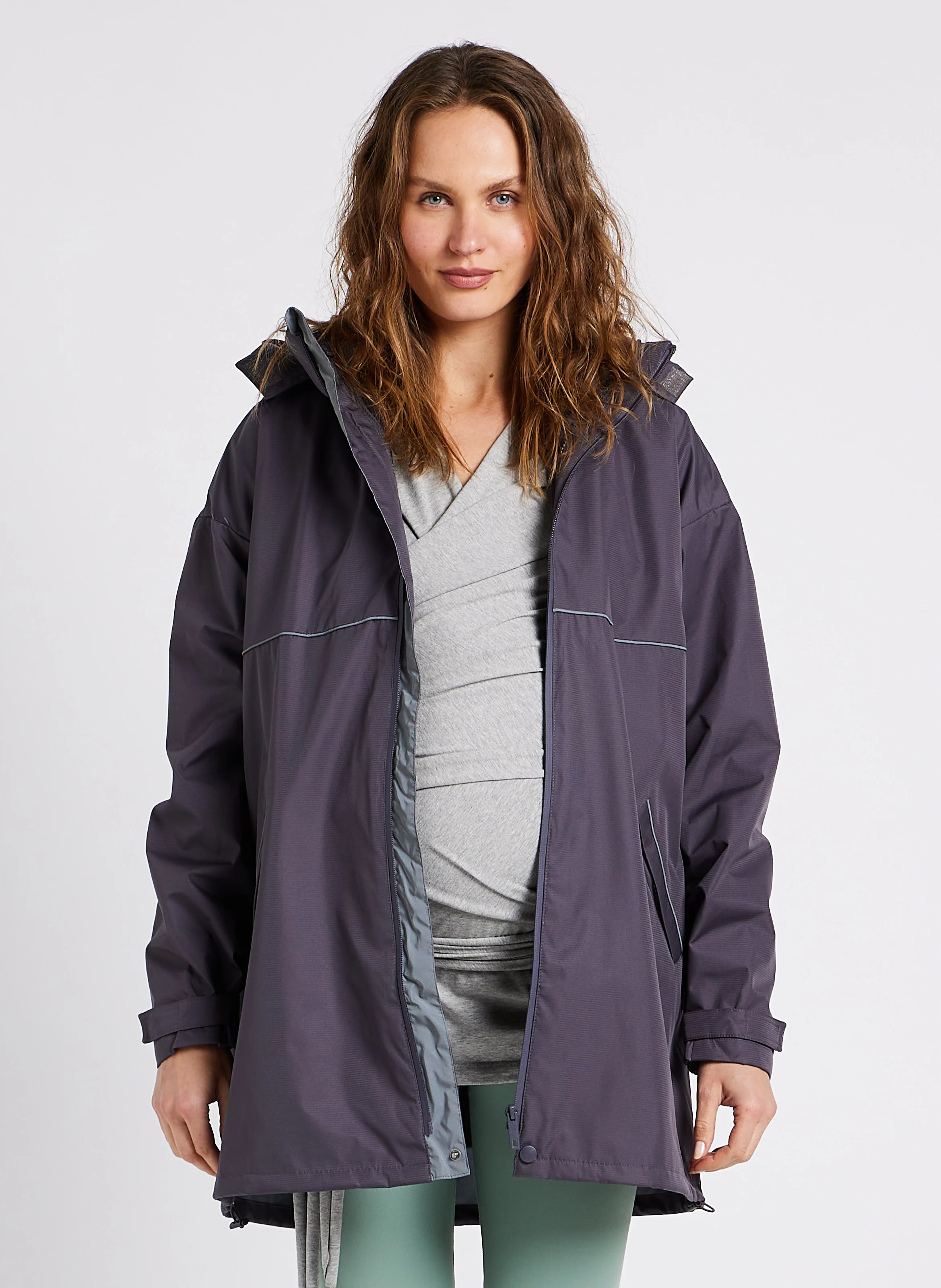 JORDANA - Imperméable à capuche| Gris