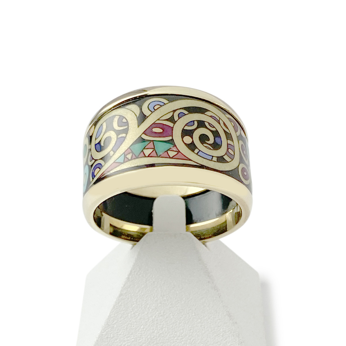 Bague d'occasion or 750 jaune MICHAELA FREY laque