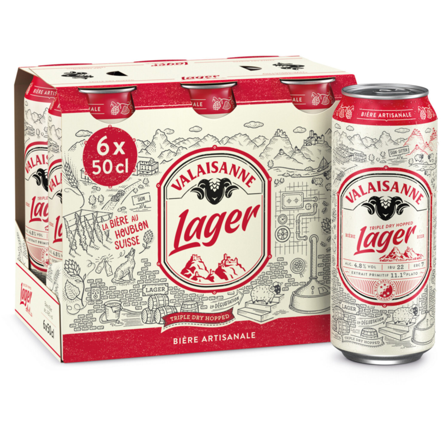 Valaisanne Lager Bier 6x50cl -300cl