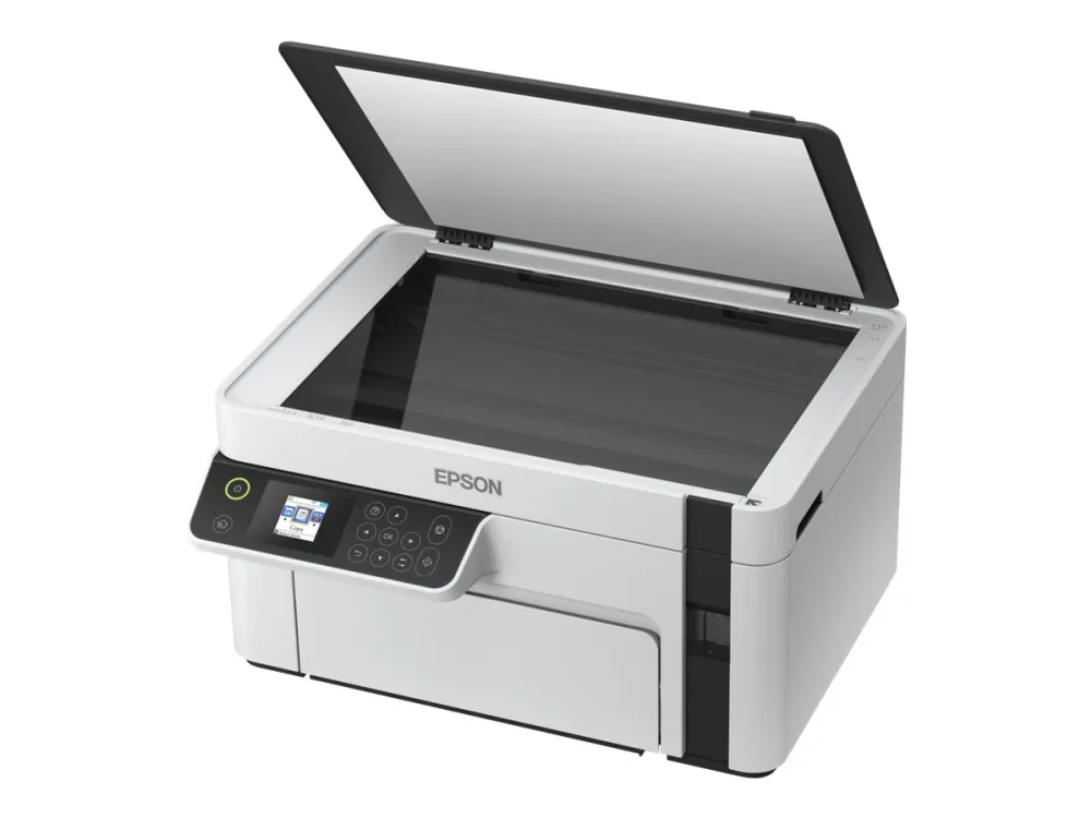 Epson EcoTank ET-M2120 - Multifunktionsprinter - S/H - blækprinter - A4/Legal (medie) - op til 15 spm (udskriver) - 150 ark - USB, Wi-Fi - hvid