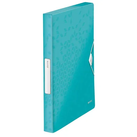 Leitz WOW Ablagebox, A4, PP, für 250 Blatt, Eisblau Metallic