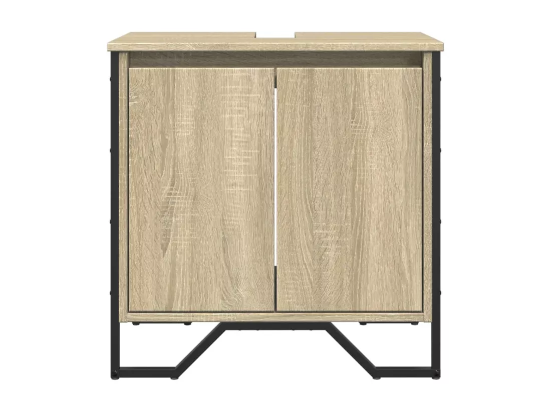 Armoire lavabo de salle de bain chêne sonoma 60x35x60 cm