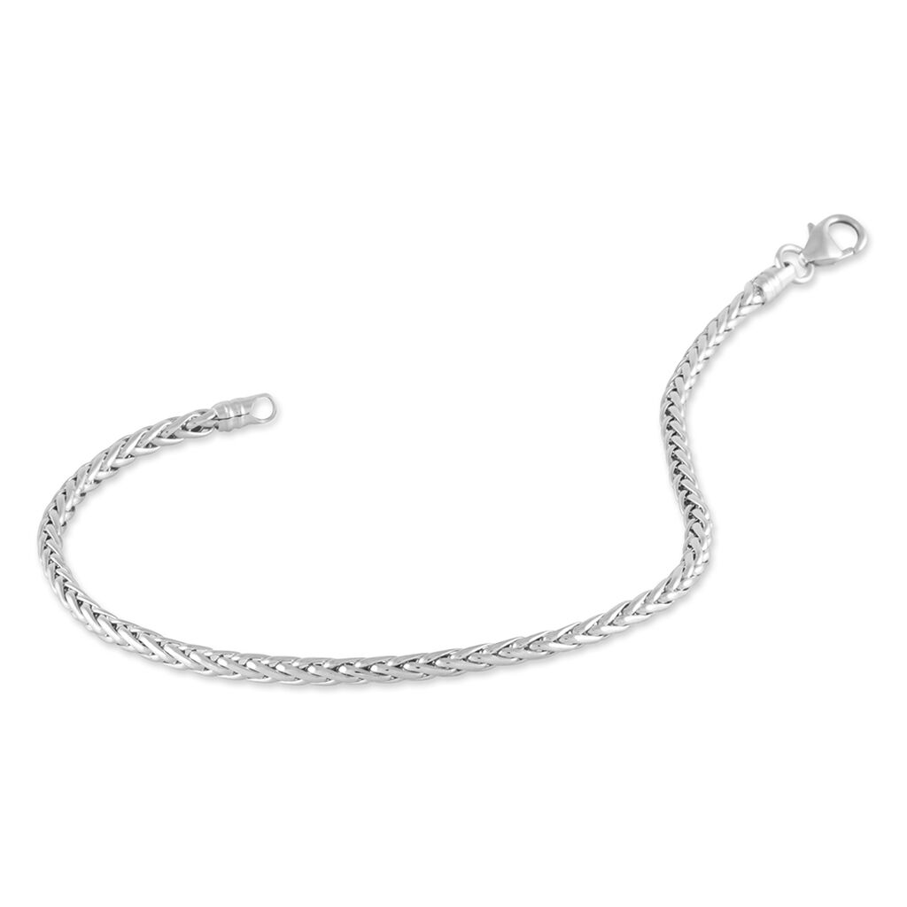 Bracelet Jayna Maille Palmier Or Blanc