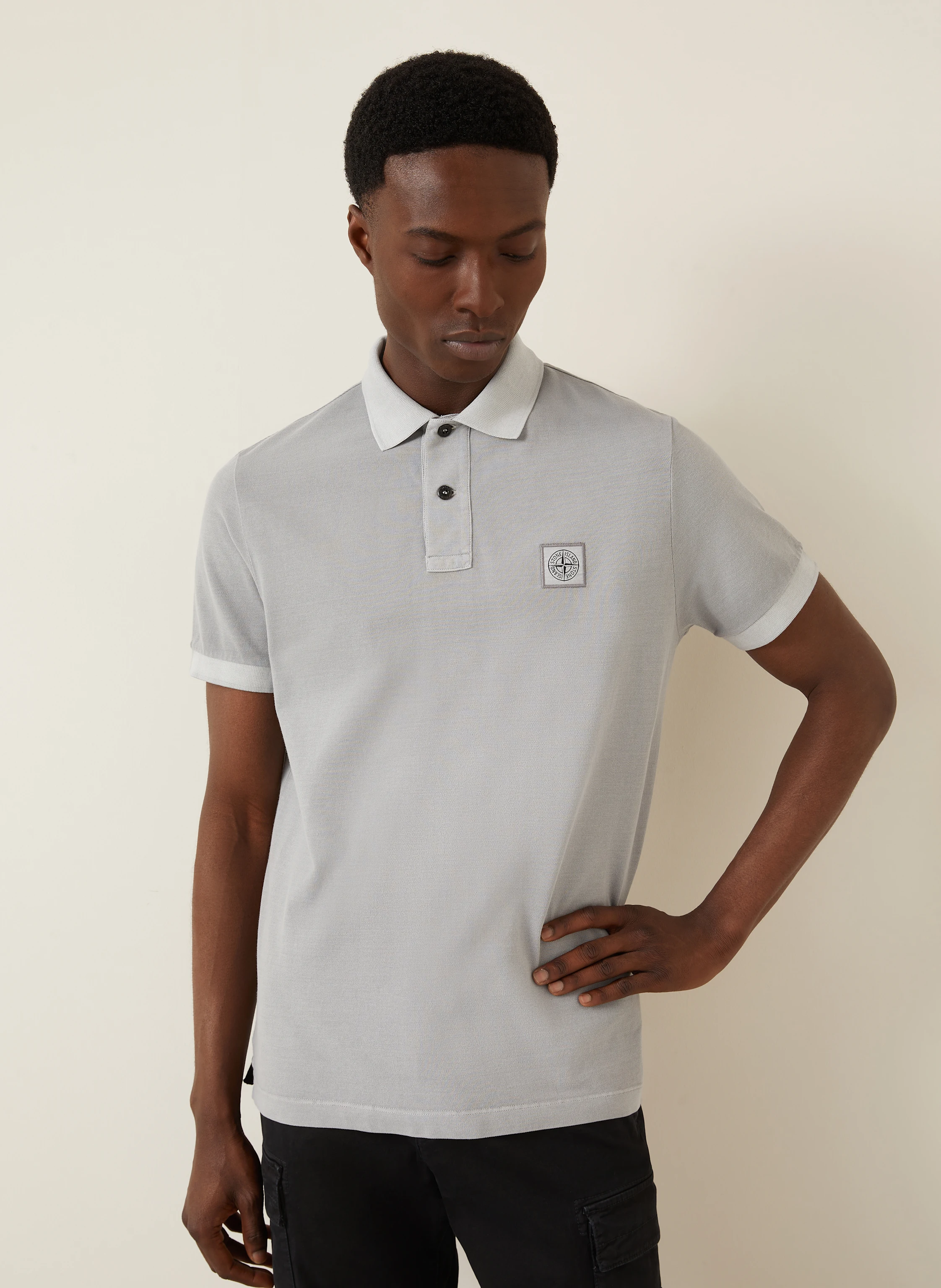 STONE ISLAND Piqué-Poloshirt Slim Fit