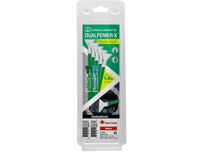 Visible Dust Reinigungsstäbchen Ultra MXD-100 Vswab, 1.6x – EZ Sensor Cleaning Kit DUALPOWER-X Regular Strength mit VDust Plus, Sensor Clean und 5 MXD-100 Green Vswabs