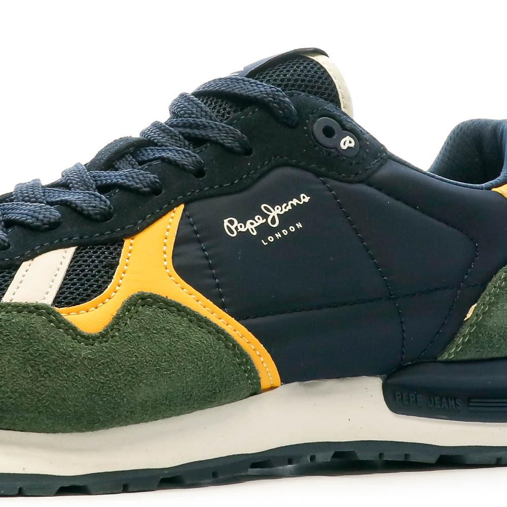Pepe jeans Baskets Marine/Kaki Homme Pepe jeans Brit Heritage