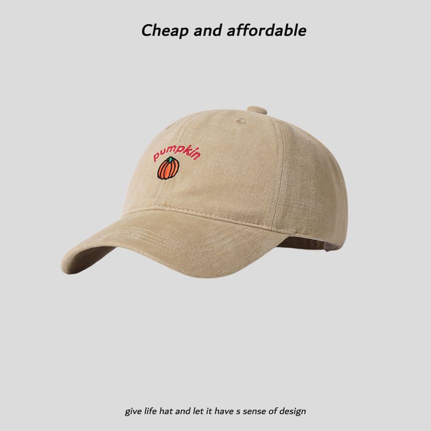 Alpha Kiss - Baseballpet met pompoenborduursel