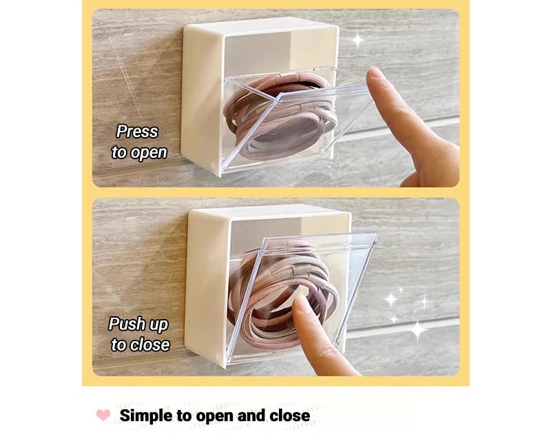 Yunikon - Zelfklevende vierkante plastic wandorganizer / set