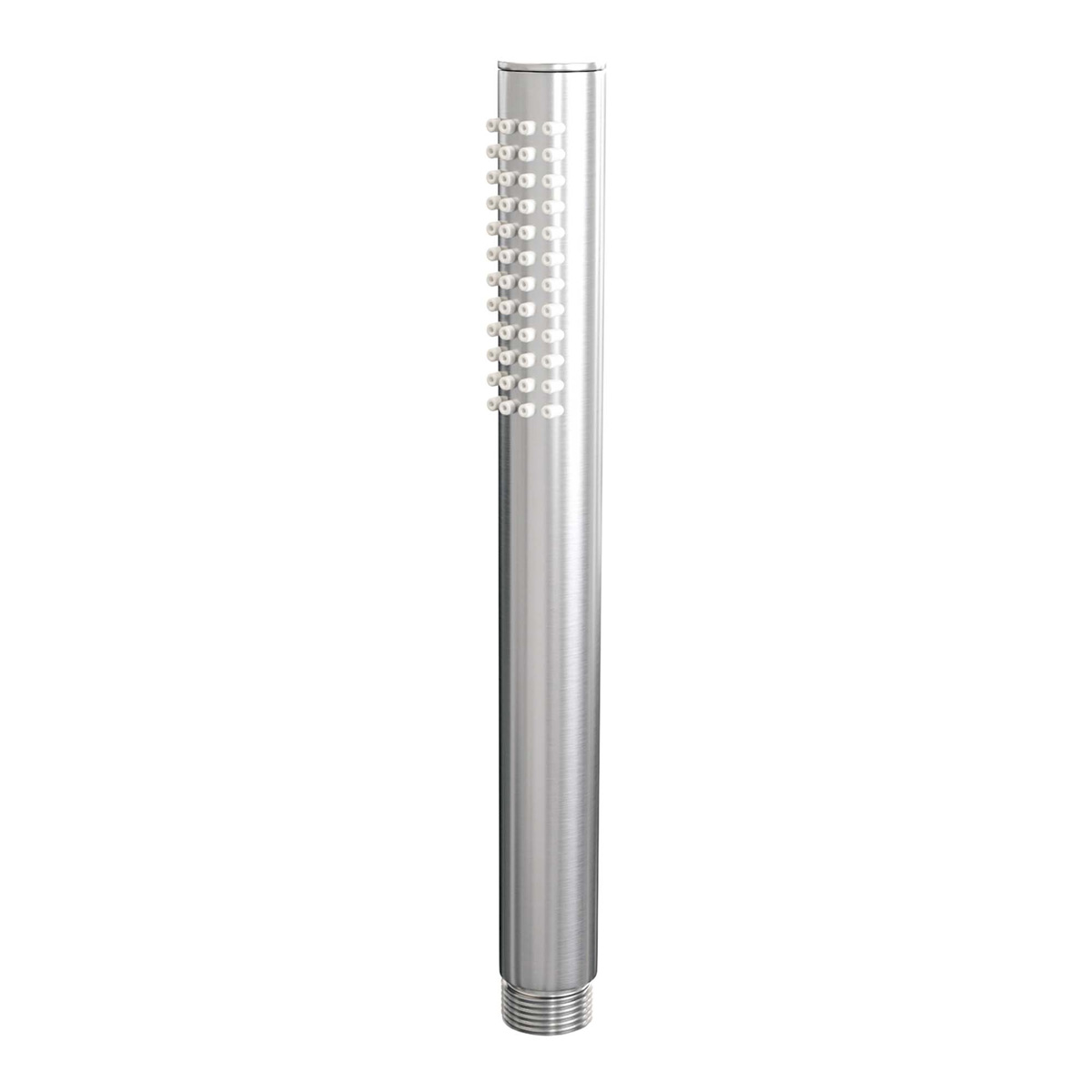 Brauer Stripe inbouw badkraan met drukknoppen, badvulcombinatie en staafhanddouche RVS geborsteld PVD