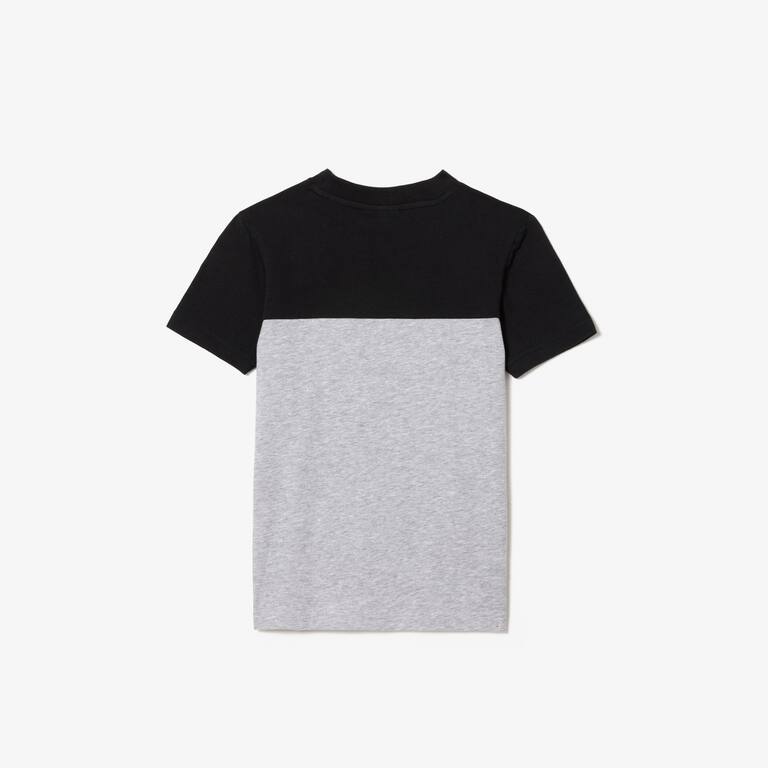 T-shirt enfant color-block Lacoste en jersey de coton biologique T-Shirts & Chemises - Noir - Lacoste - Enfant