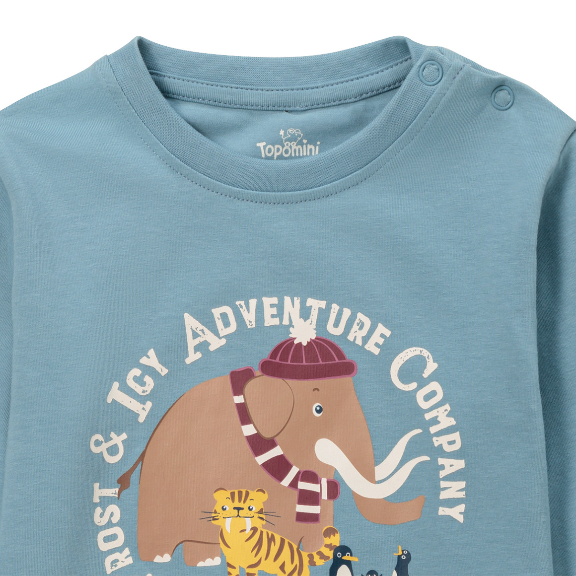 Topomini Baby Langarmshirt mit Print blau
