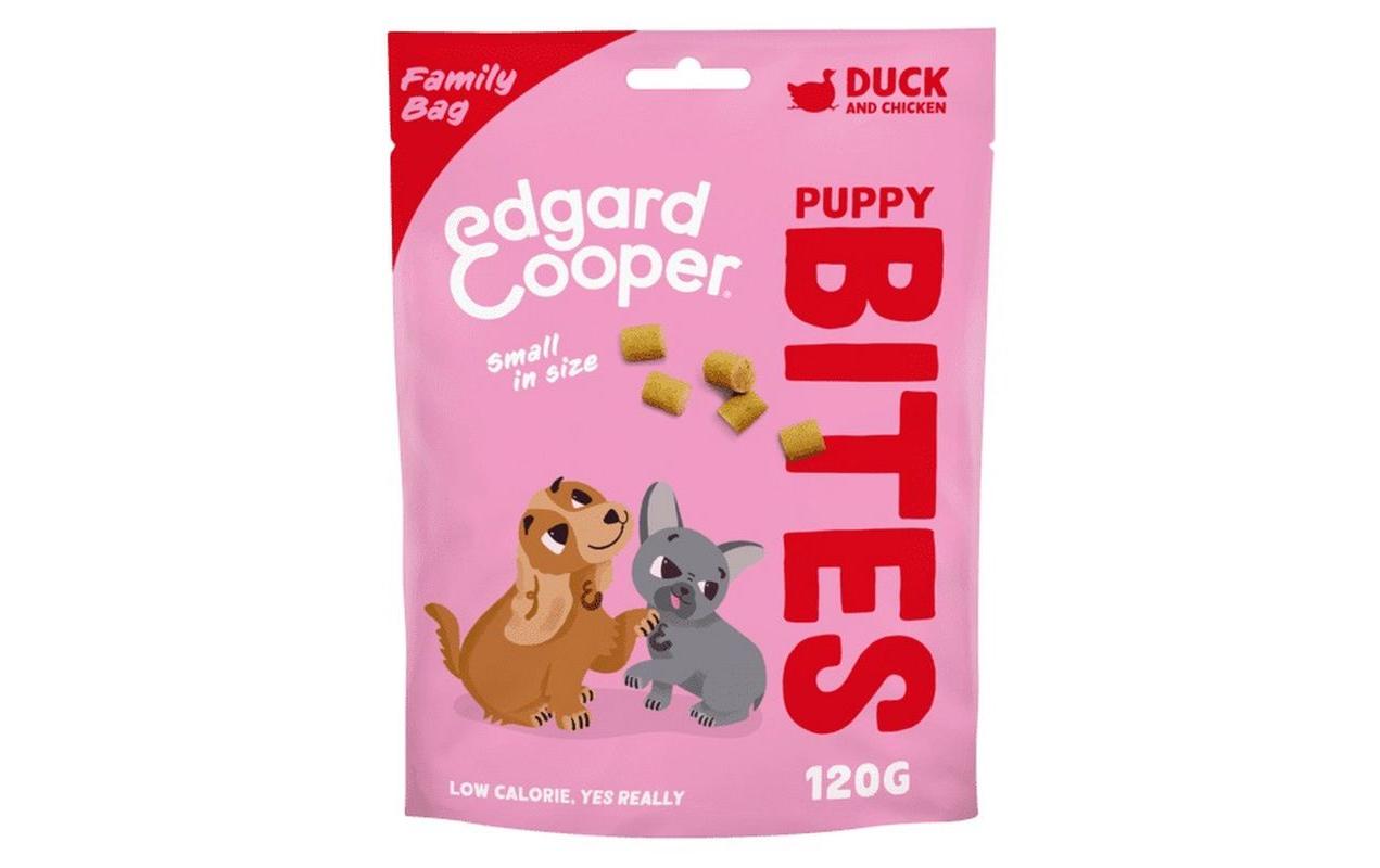 Leckerli Puppy Bites Ente & Huhn, 120 gWeicher Snack für junge Hunde
