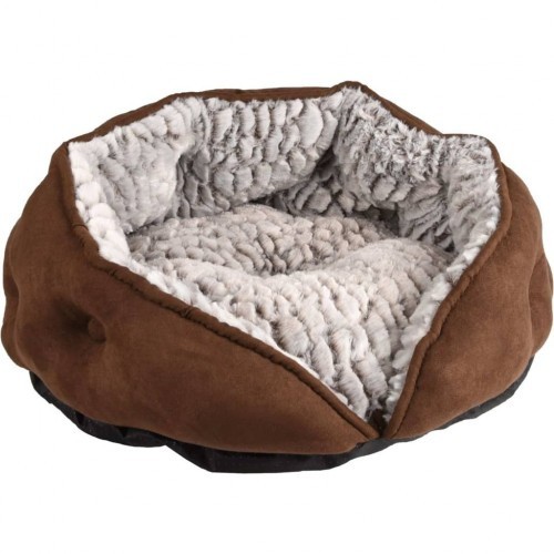Cama redonda Snoozzy para gatos, marrom