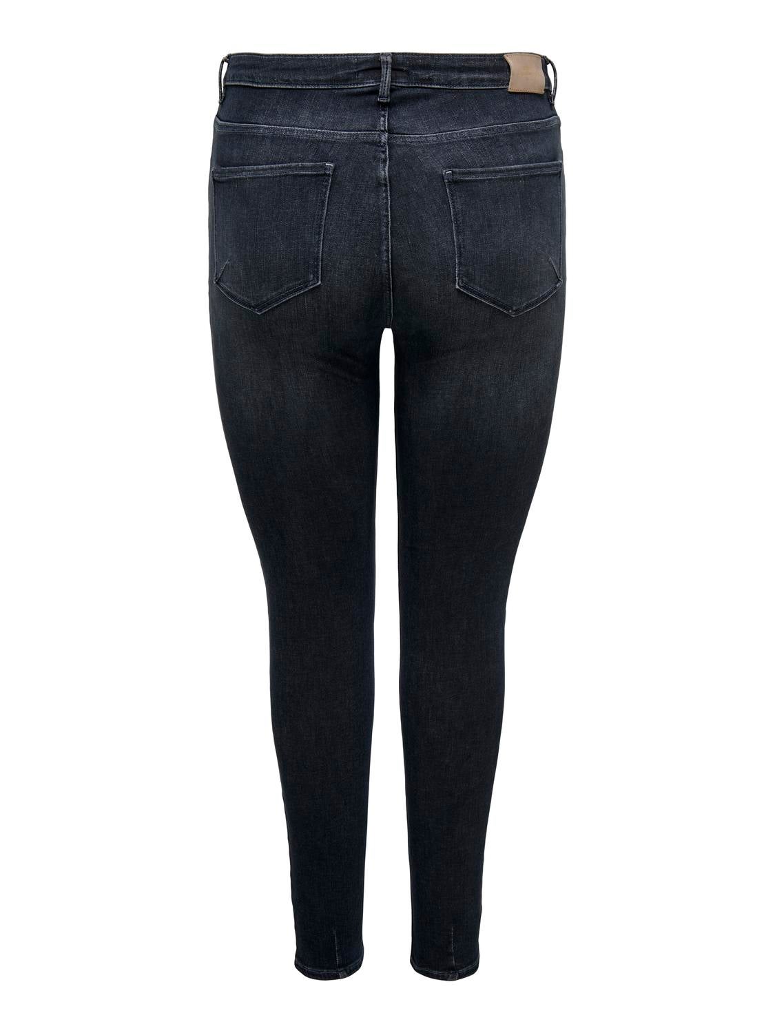 CAREMMA Mittlere Taille Skinny Fit Jeans Blue Black Denim