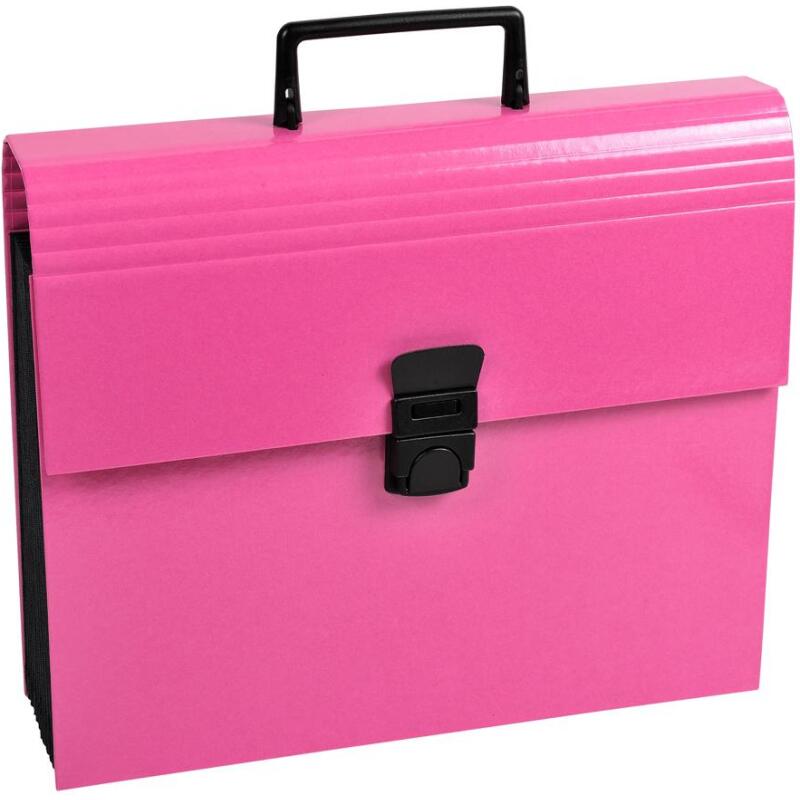 Trieur valisette avec poignée 12 compartiments Iderama - A4 - Couleurs assorties
