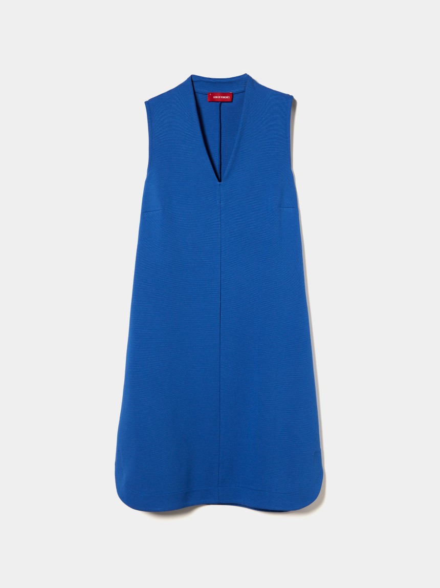 Vestido curto de malha sem mangas