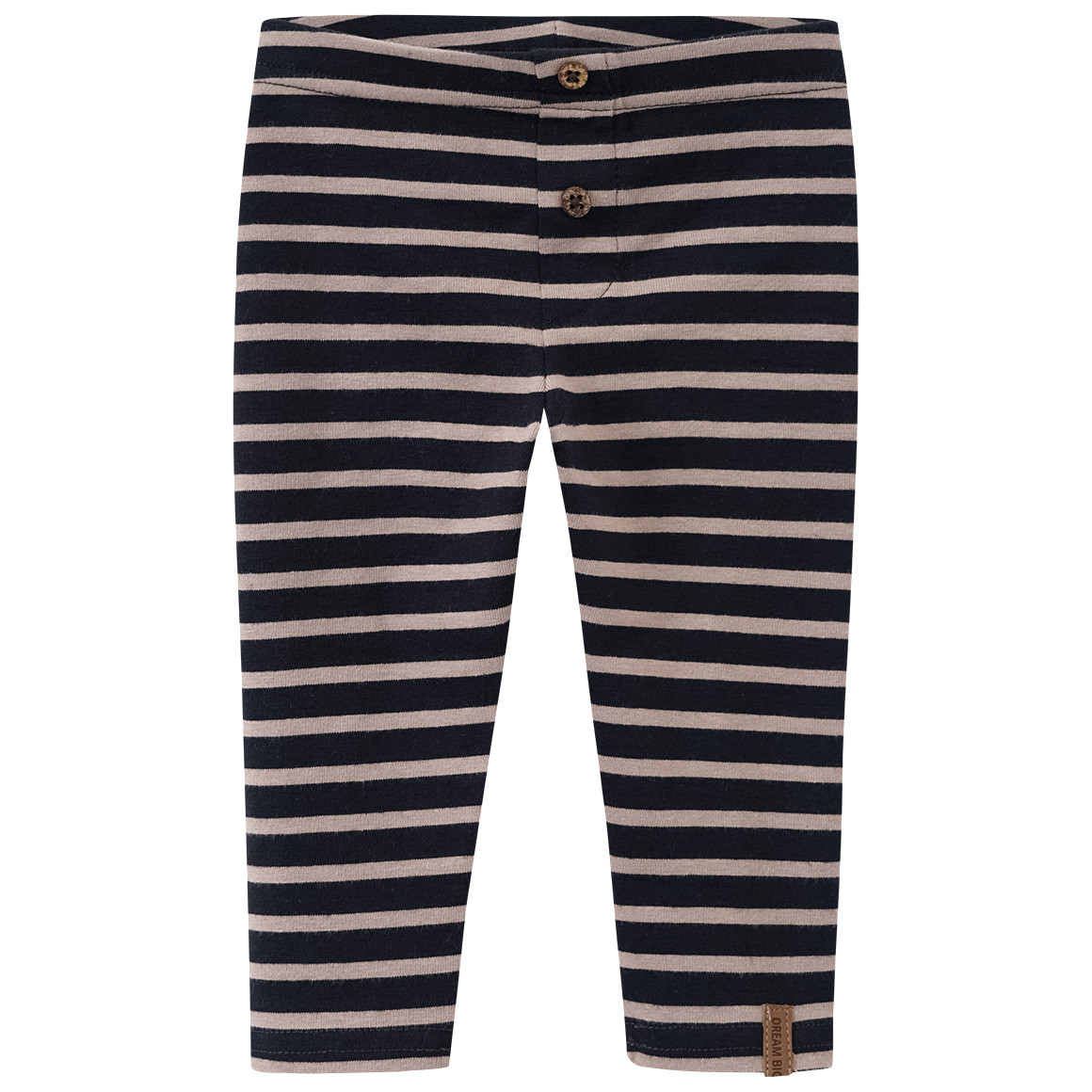 Topomini Baby Sweat-Leggings mit Streifen hellbraun / schwarz