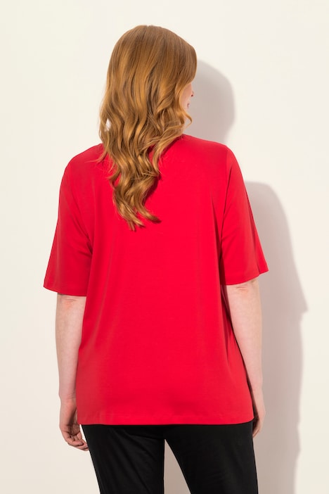 T-Shirt, Pima Cotton, A-Linie, Rundhals, Halbarm
