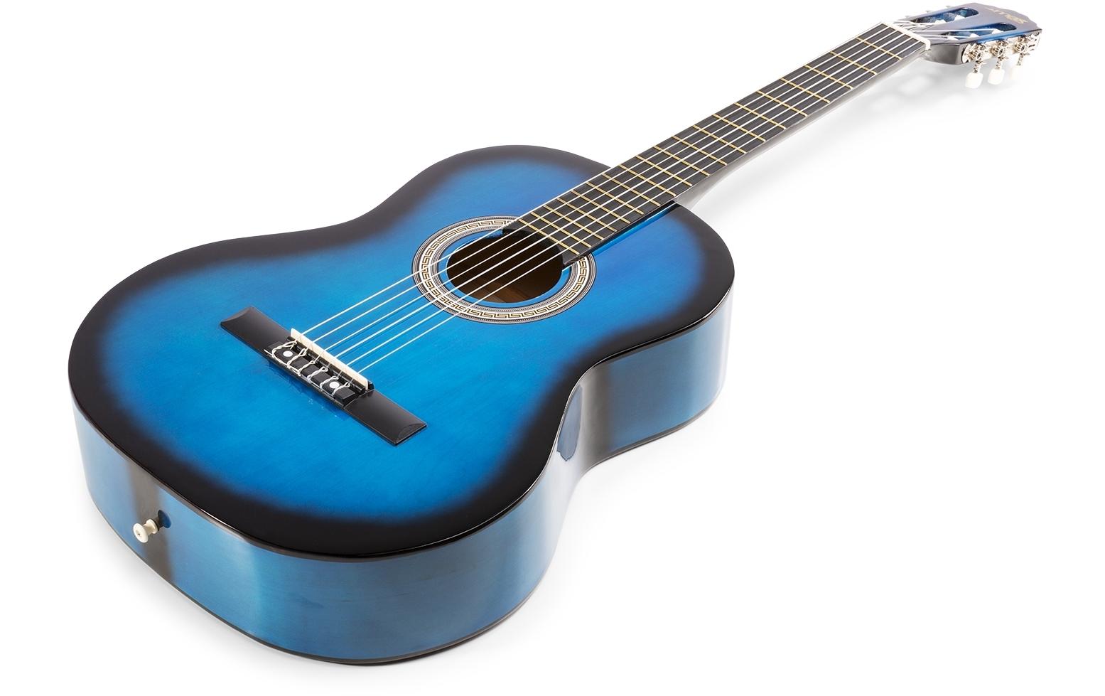 Konzertgitarre SoloArt Set BlauKlassische Gitarre mit Zubehör