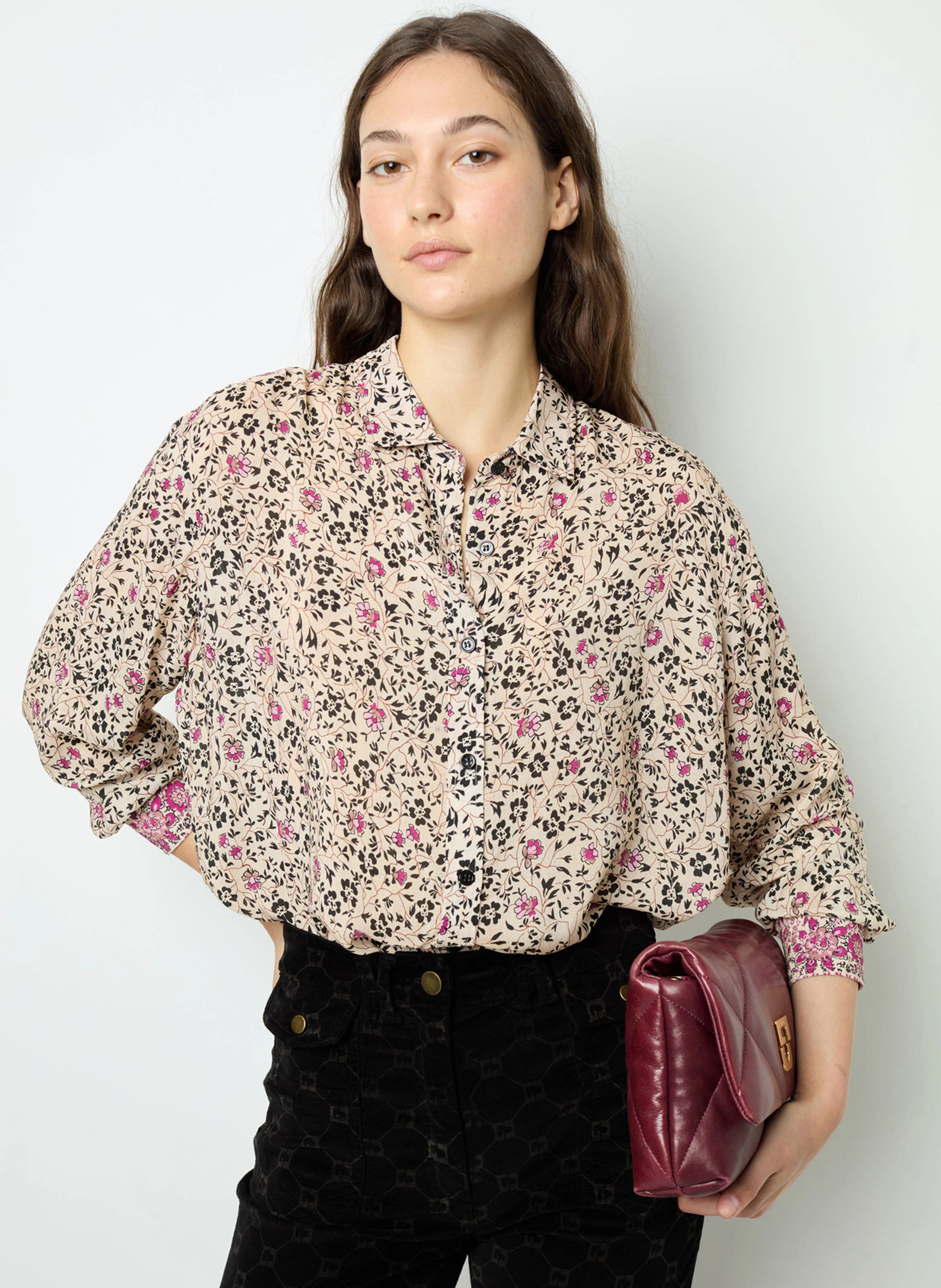 LE FANNY - Sac bandoulière en cuir matelassé | Rouge