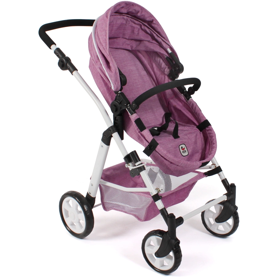 BAYER CHIC 2000 Kombi-Puppenwagen NELE Jeans pink