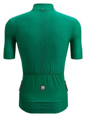 Maillot Manches Courtes Santini Colore Puro Vert
