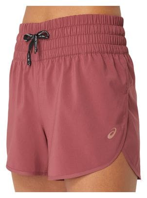 Short Asics Nagino Run 4in Rouge Femme