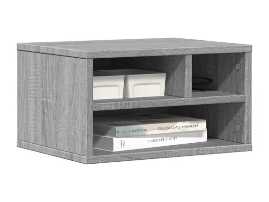 Support d'imprimante sonoma gris 40x32x22,5cm bois d'ingénierie