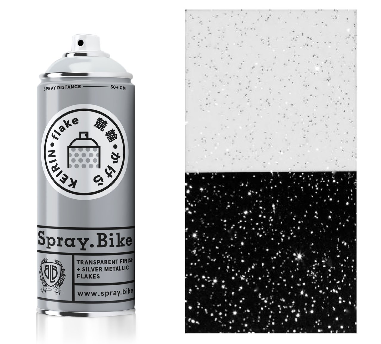 Spray.Bike Klarlak med sølv glimmer effekt 400 ml