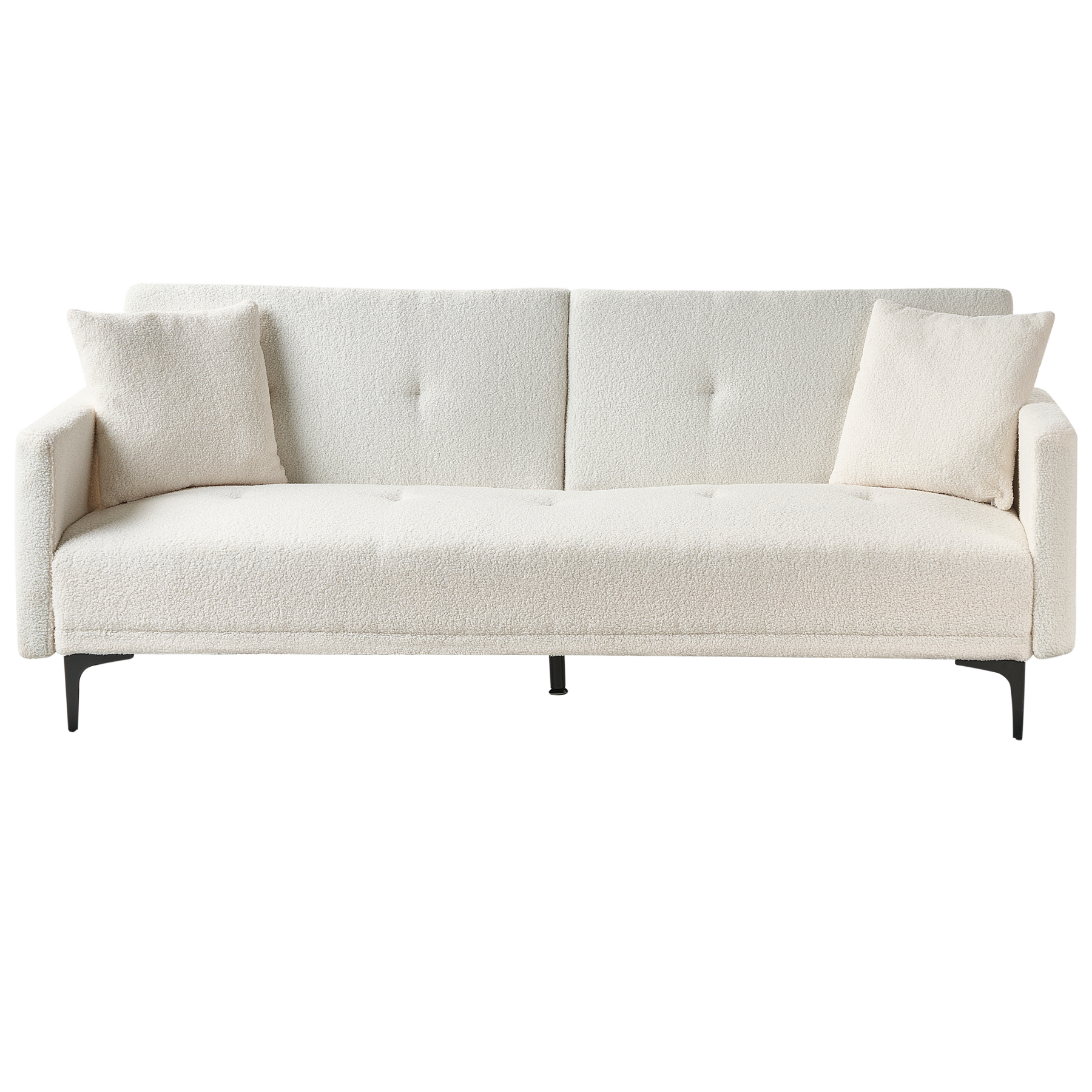Beliani - LUCAN - Slaapbank 3-zits - Gebroken wit - Polyester