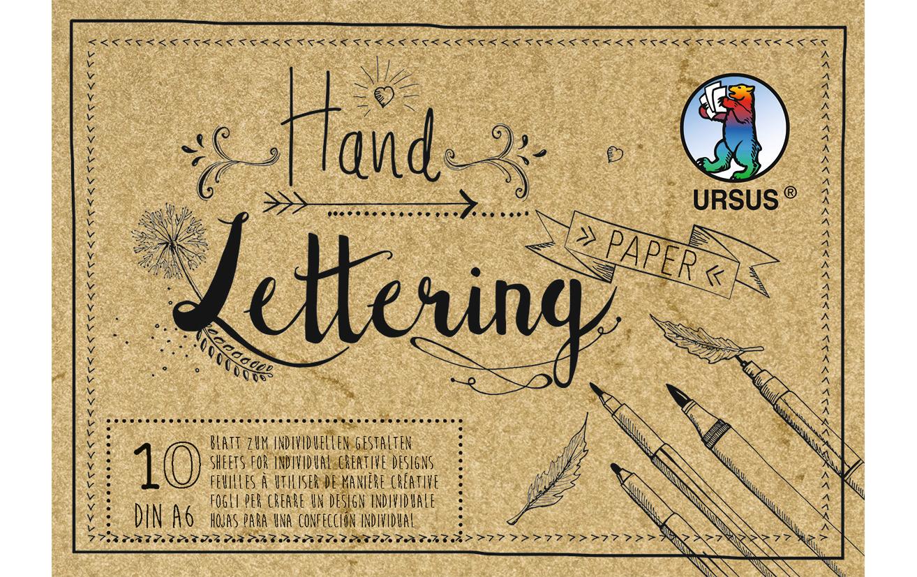 Zeichenblock Handlettering A6, 190 g/m², 10 Blatt, BraunElefantenhaut Handlettering Papier