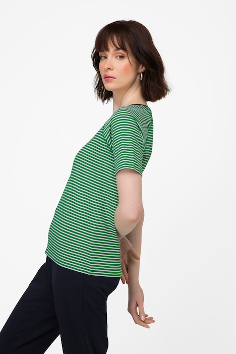T-Shirt, Ringel, Rundhals, Raglan-Halbarm
