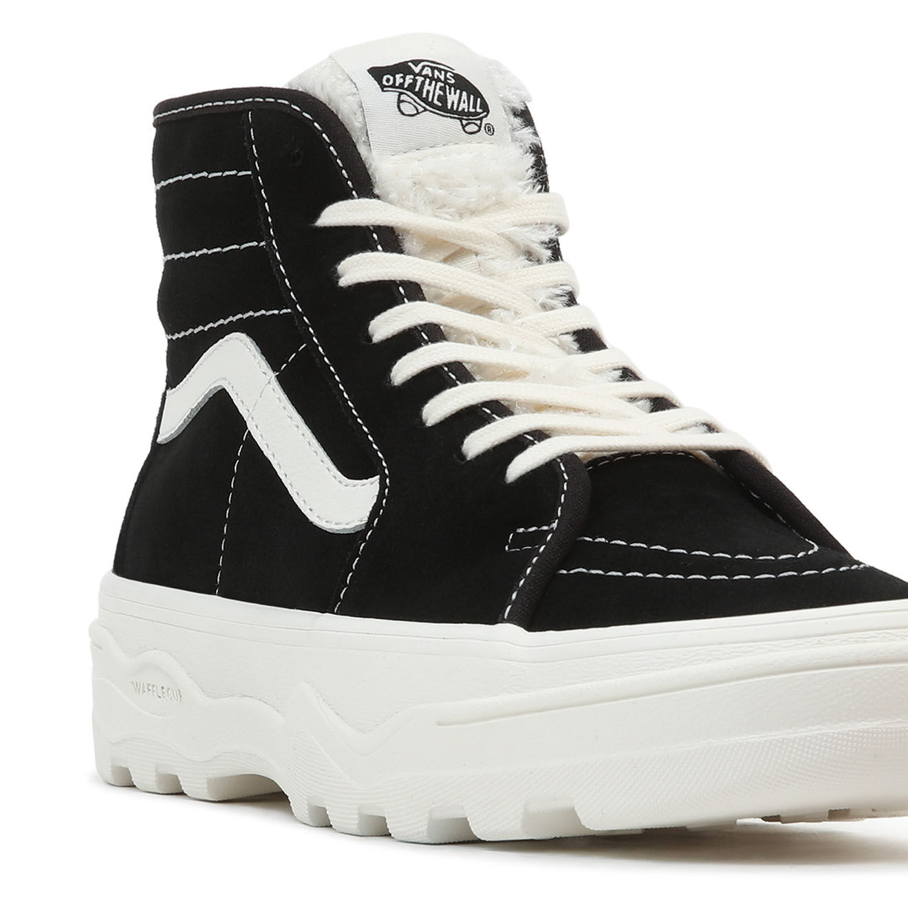 Vans Baskets en Velours de Cuir Sentry SK8-Hi WC fourrées noires