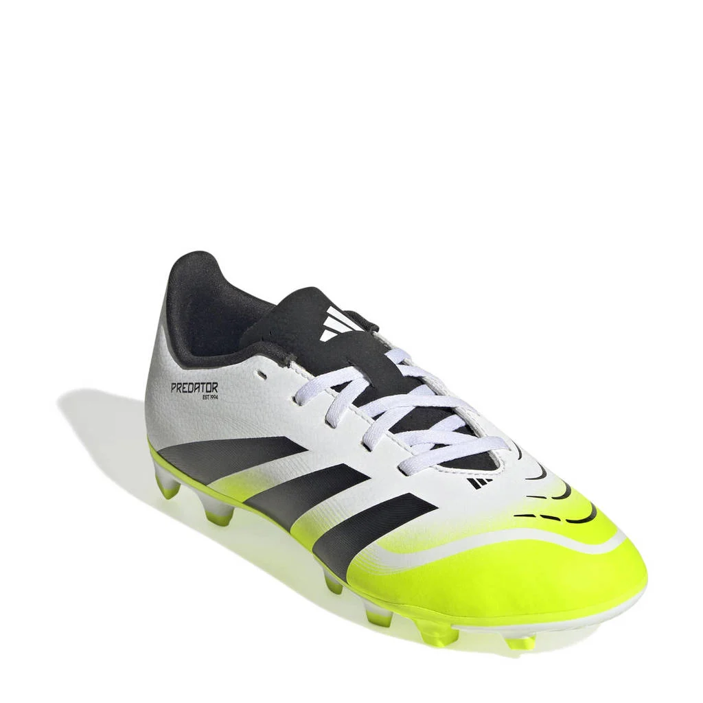 adidas Performance Predator ClubFG/MG Salajunior voetbvalschoenen wit/geel/zwart