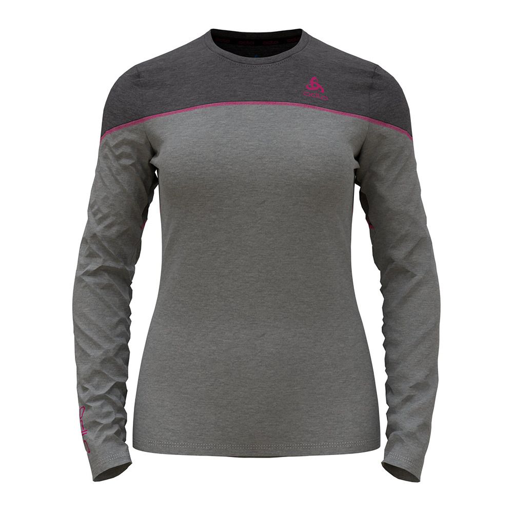 Odlo REVELSTOKE PW 150 - Sous-couche Femme odlo graphite grey melange - festival fuchsia