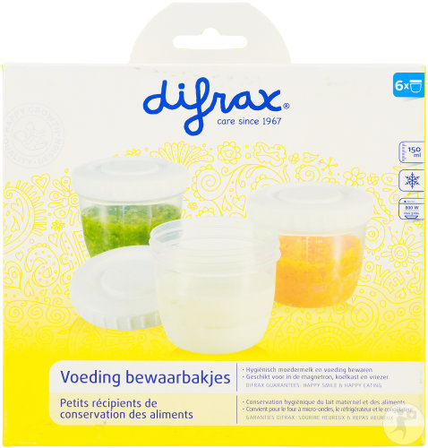 Difrax Petits Recipients Conservation Aliments 6 Pièces (617)