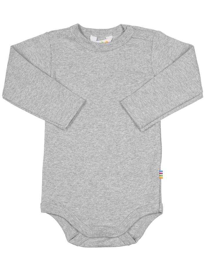 Langarm-Body BASIC in grau meliert
