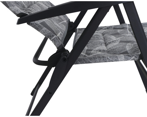 Siena Garden RPET kampeerstoel, 67,5 x 61 x 121 cm, antraciet