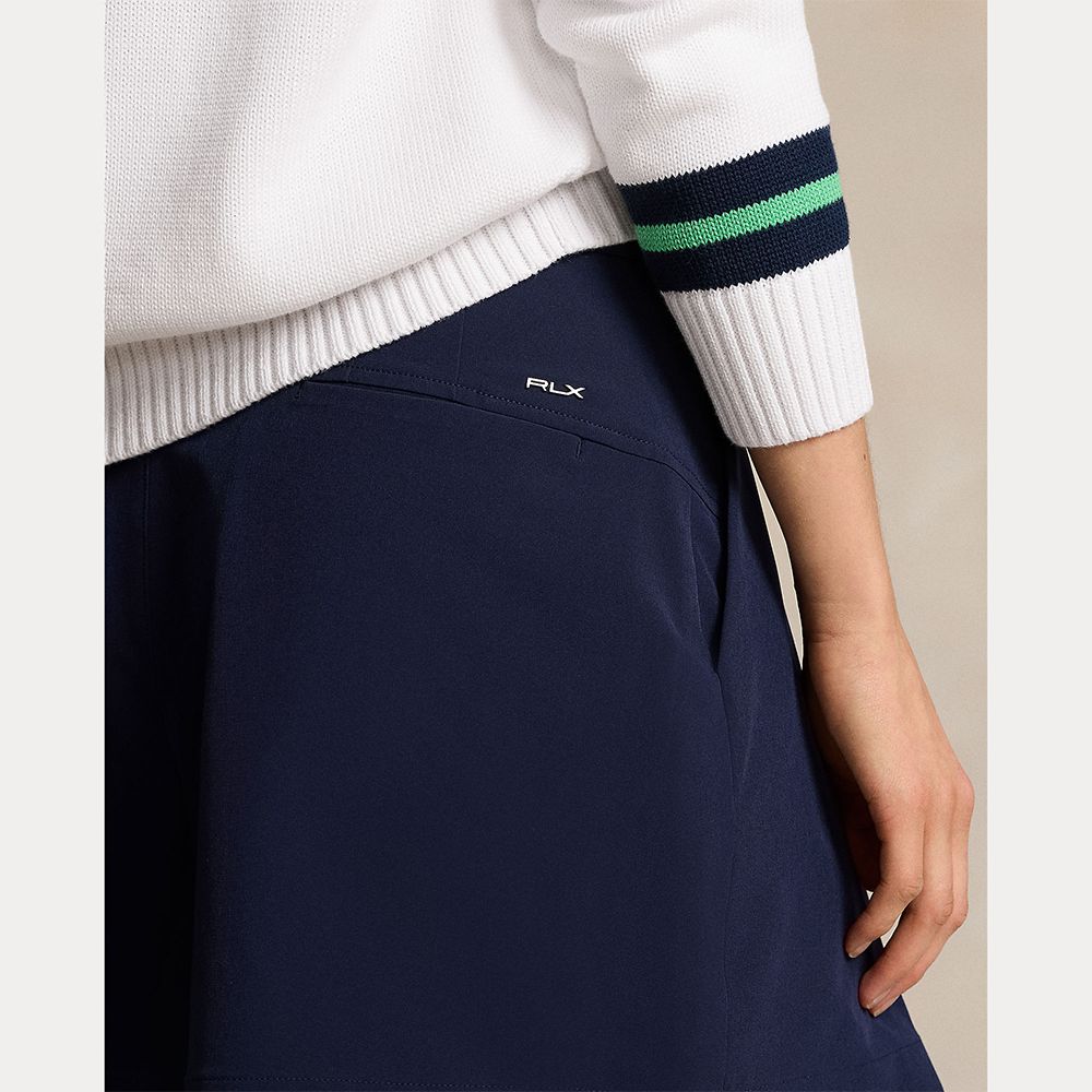 4-Veis Stretch Pleated Shorts Dame Navy