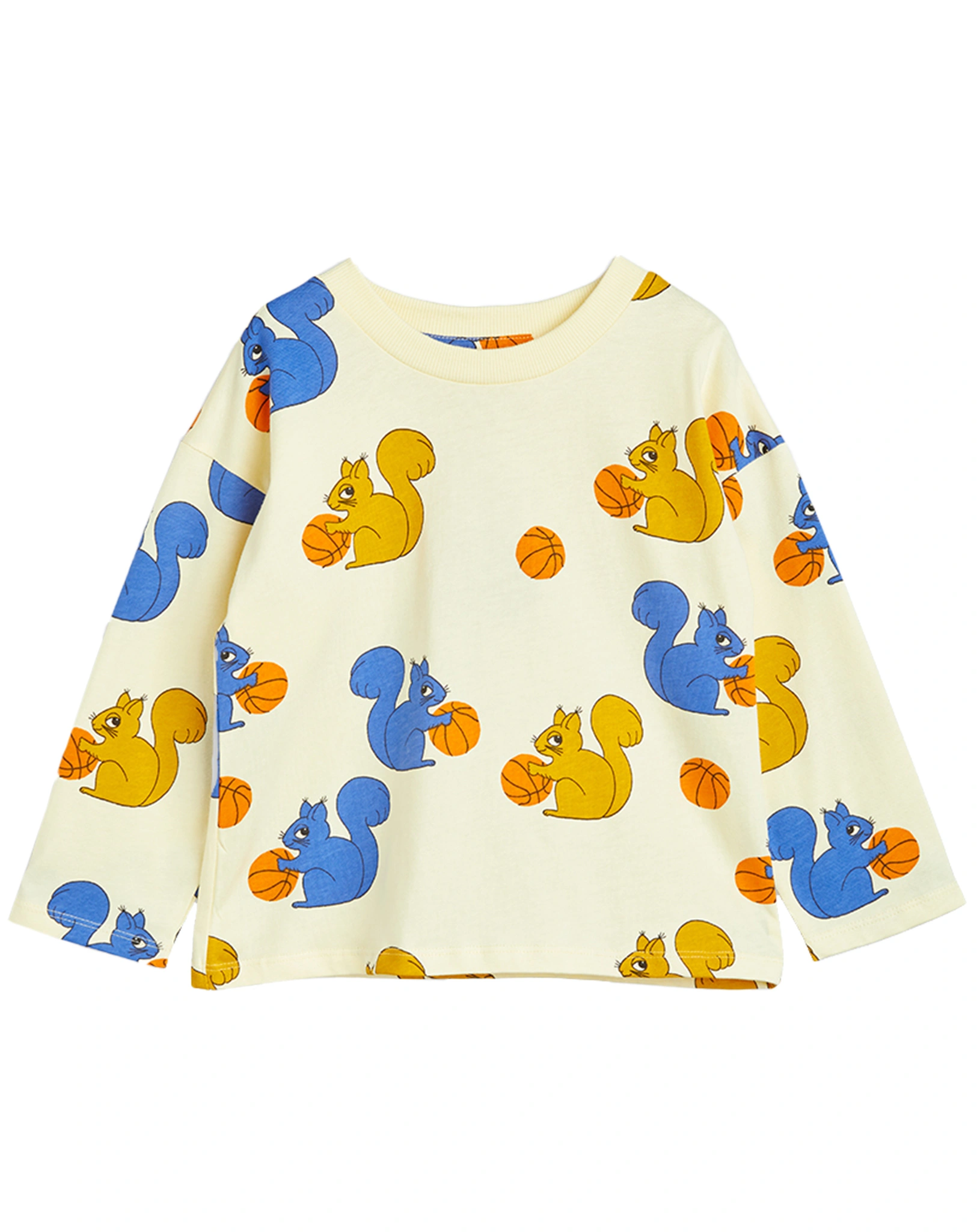 Langarmshirt SQUIRREL AOP in yellow