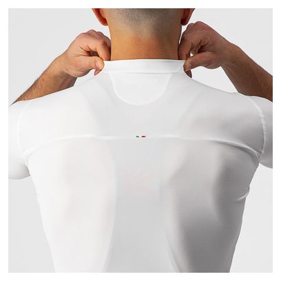 Maillot Manches Courtes Castelli Prologo 7 Blanc