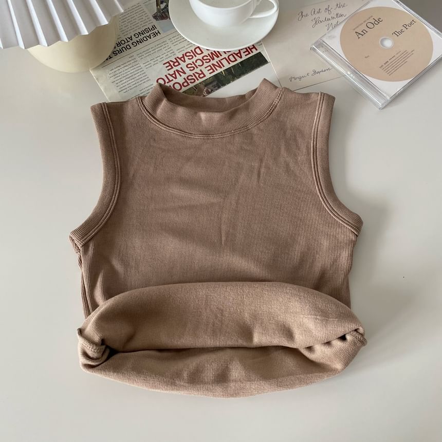 TriStyle - Tanktop met opstaande kraag en fleecevoering