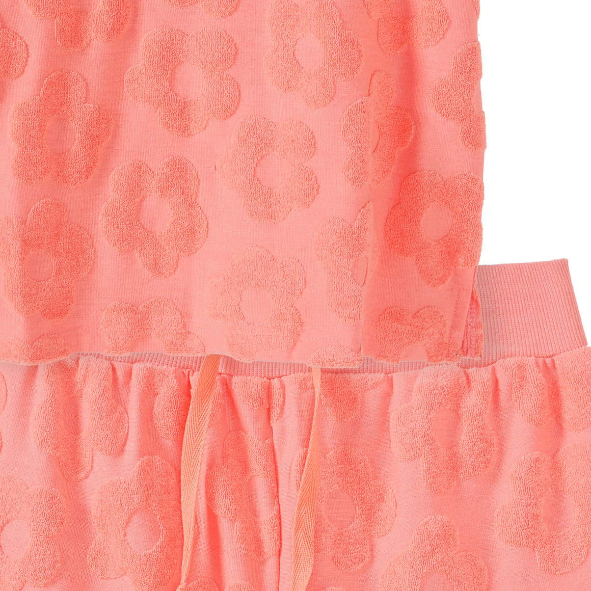 Yigga Mädchen Frottee-Shorty mit Ausbrenner-Muster apricot