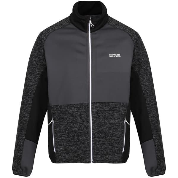 Veste polaire randonnée REGATTA COLADANE IV BLACK DARK GREY