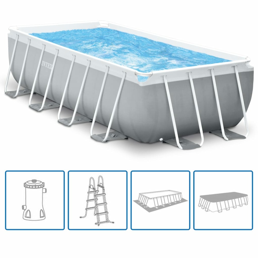 Jeu de piscine rectangulaire prism frame 488x244x107 cm 26792gn