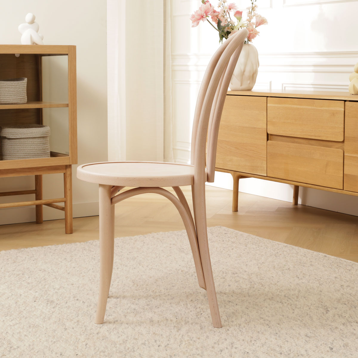 Houten bistrostoel Vienna Thonet No. 18 - whitewash
