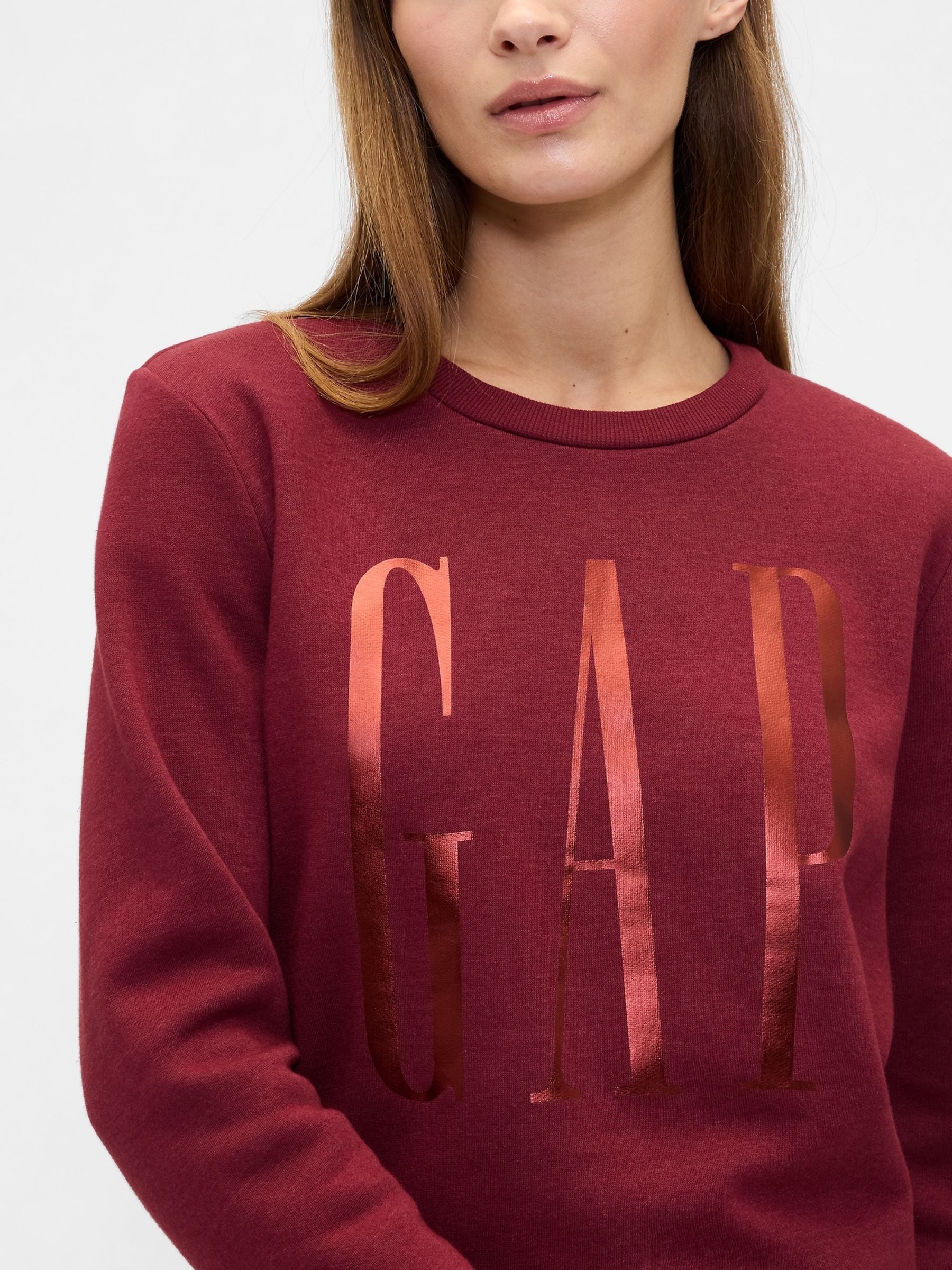 Bordeauxrood - Gap - Relaxed sweatshirt met logo