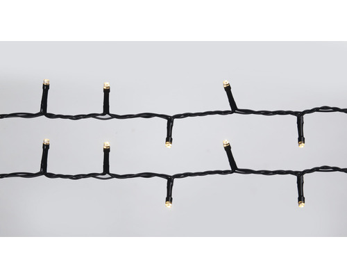 Lafiora kerstverlichtingssnoer, 4,7 m + 0,5 m aansluitdraad, 48 LED's, warm wit licht, inclusief timer en dimmer