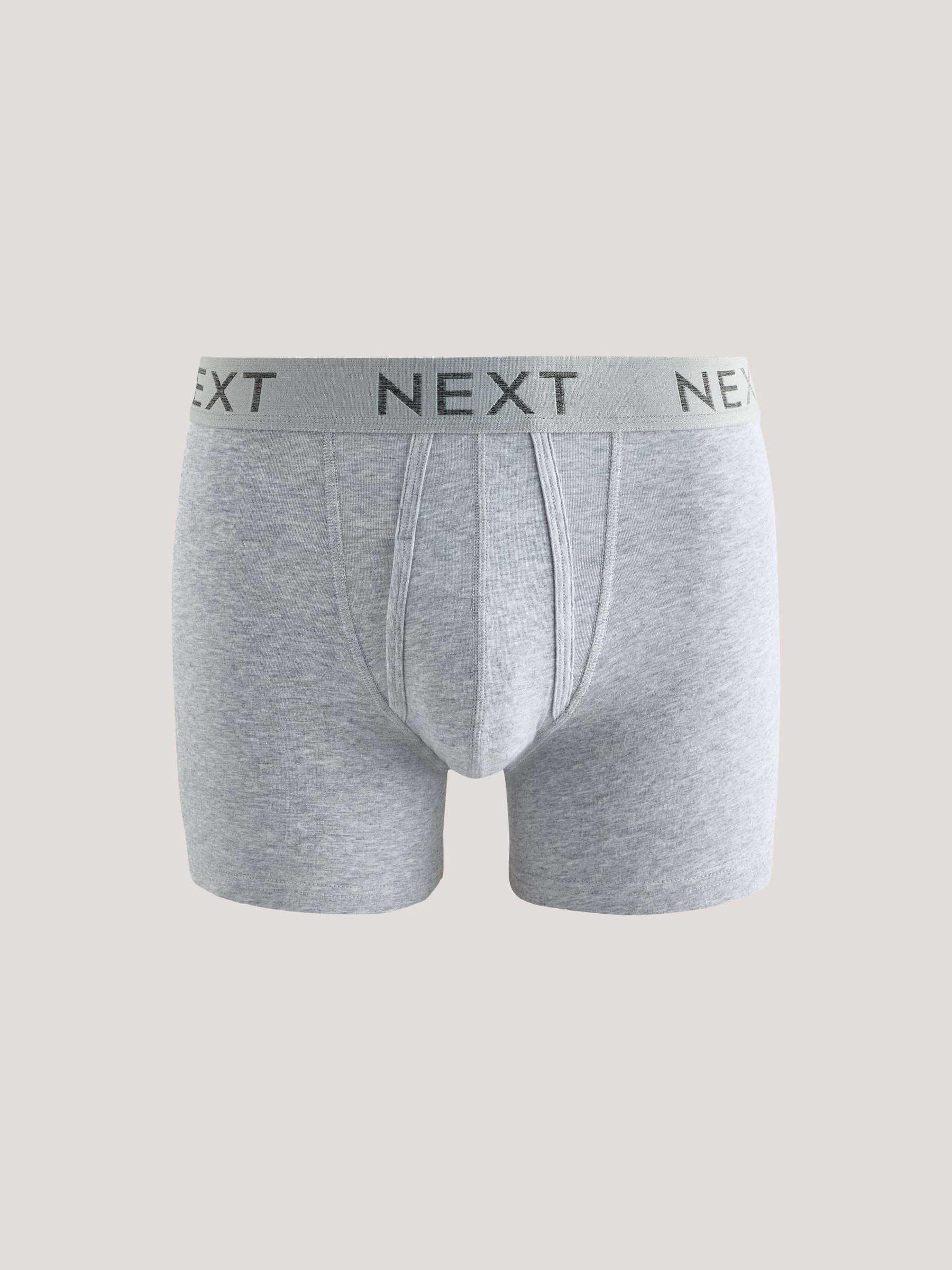 Blauw/grijs/zwart - Boxershorts van katoenrijk materiaal met A-voorkant